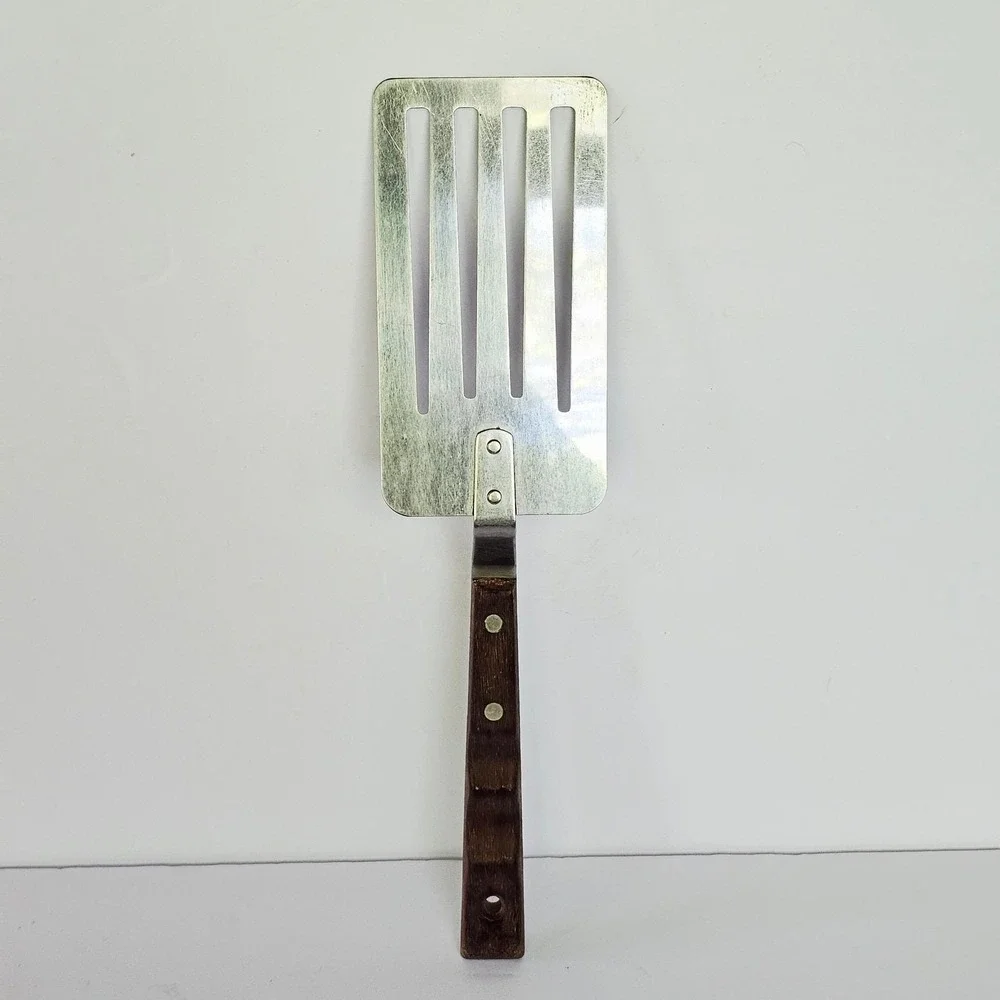 Vintage Prestige Spatula Stainless Steel Wood Handle Made in England Farmhouse